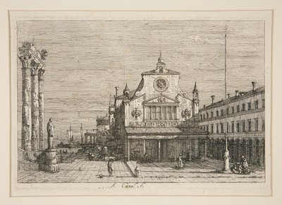 Imaginary View of S. Giacomo di Rialto (Series: Vedute) by Canaletto (Giovanni Antonio Canal)