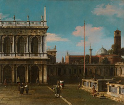 Capriccio View of the Piazzetta with the Libreria by Canaletto