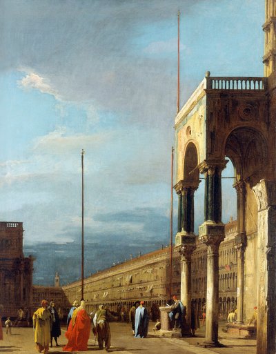 The Piazza looking Northwest with the Narthex of San Marco by Canaletto