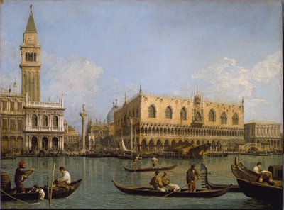 The Mole, view from the basin of Saint Mark to Venice (detail) by Canaletto