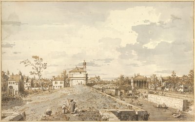 The Porta Portello with the Brenta Canal in Padua, 1740-1743 by Canaletto