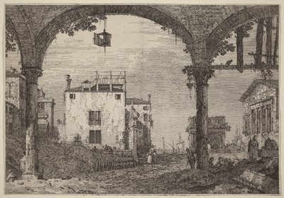 The Portico with the Lantern by Canaletto