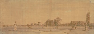 Warwick: The Town and Castle from the Priory Gardens by Canaletto
