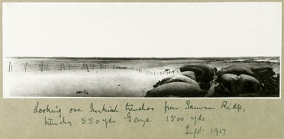Looking over Turkish trenches from Samson Ridge by Capt. Arthur Rhodes