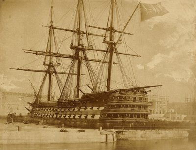 H.M.S. Duke of Wellington by Capt. Linnaeus Tripe