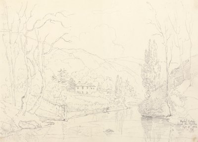 Rydal Cottage from the Bridge, 8 February 1836 by Capt. Thomas Hastings