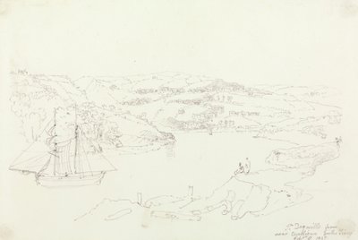 Saint Dogmaels from Cardigan on the Teifi, 8 September 1847 by Capt. Thomas Hastings