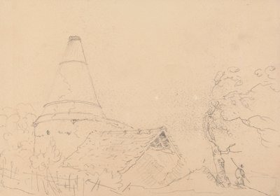 Sketch of a Roof with a Large Chimney by Capt. Thomas Hastings