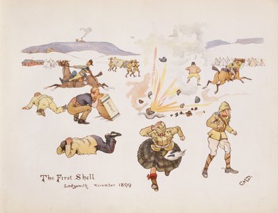 The First Shell, Ladysmith, 1899 (from The Leaguer of Ladysmith, 1900) by Captain Clive Dixon