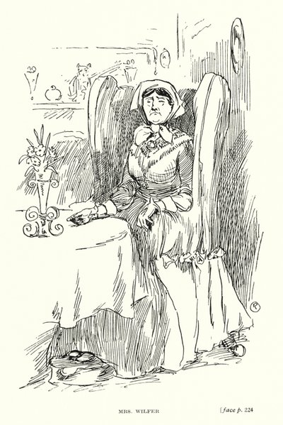 Dickens Character: Mrs Wilfer by Captain Edward Henry Handley Read