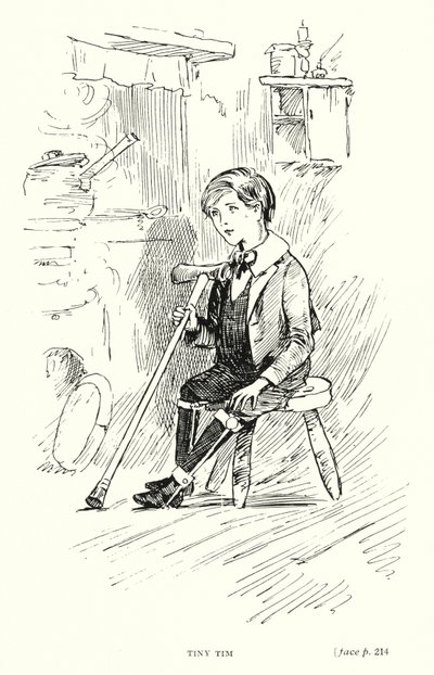 Dickens character: Tiny Tim by Captain Edward Henry Handley Read