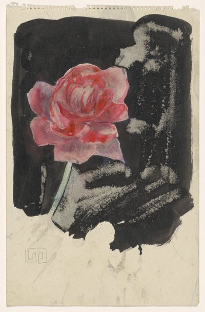 Red Rose by Carel Adolph Lion Cachet