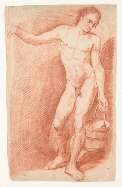 Naked Man with Bucket by Carel Brandes