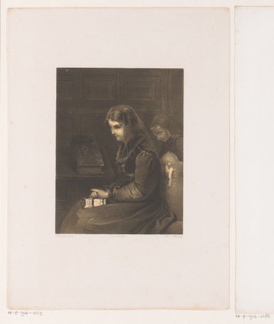 Veiled Woman with Bible on Lap by Carel Christiaan Antony Last