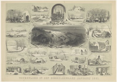 Flood in the Bommelerwaard, January 1861 by Carel Christiaan Antony Last