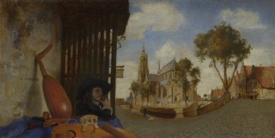A View of Delft, with a Musical Instrument Sellers Stall, 1652 by Carel Fabritius