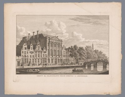 View of Felix Meritis in Amsterdam by Carel Frederik Bendorp (I)