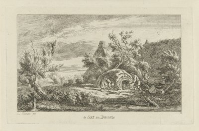 Oven for a Farmhouse, In Eext in Drenthe (title on object), Landscapes (a-f) (series title) by Carel Lodewijk Hansen