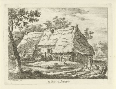 Woman with Child at a Farm by Carel Lodewijk Hansen