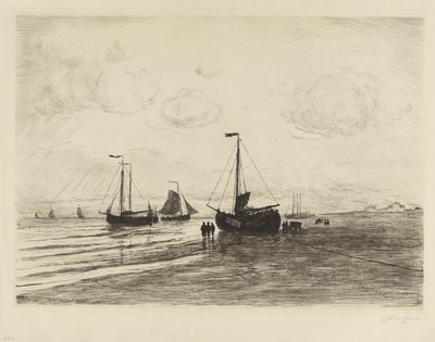 On the Beach at Katwijk by Carel Nicolaas Storm van 