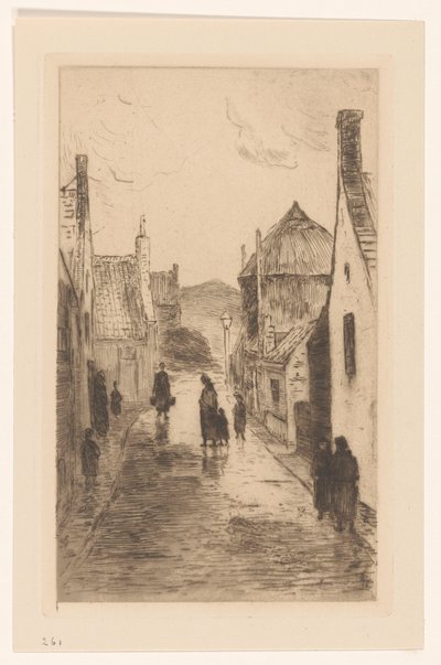 Street View in Katwijk by Carel Nicolaas Storm van 