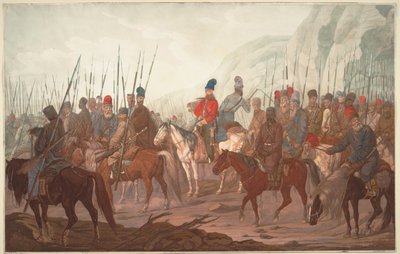 March of Ural Cossacks through Bohemia in July 1799 by Carl Adolph Heinrich Hess