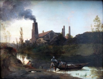 The Neustadt-Eberswalde Rolling Mill by Carl Blechen