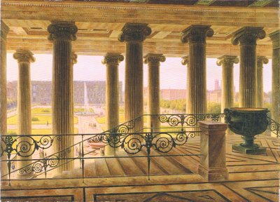 View from the New Museum onto the Pleasure Garden and Royal Palace in Berlin by Carl Daniel Freydanck