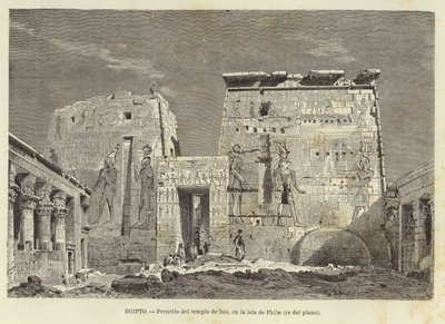 Egypt - Colonnade of the Temple of Isis on Philae Island by Carl Friedrich Heinrich Werner