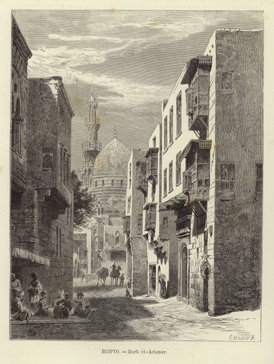 Egypt - Darb al-Ahmar in Cairo by Carl Friedrich Heinrich Werner