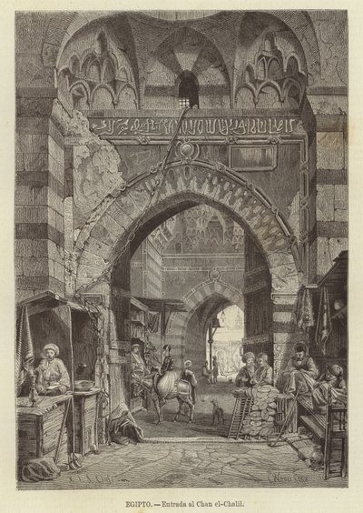 Egypt - Entrance to Khan el-Khalili by Carl Friedrich Heinrich Werner