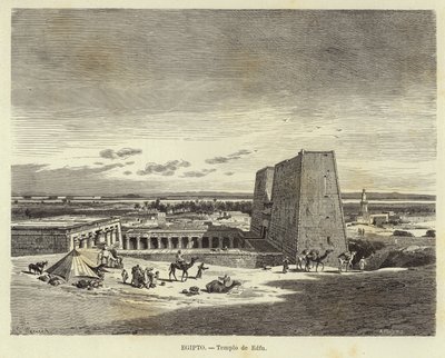 Egypt - Temple of Edfu by Carl Friedrich Heinrich Werner