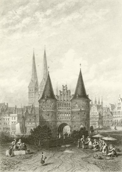 The Holstein Gate, Lubeck by Carl Friedrich Heinrich Werner