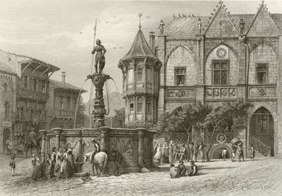 The Rathhaus, Hildesheim by Carl Friedrich Heinrich Werner