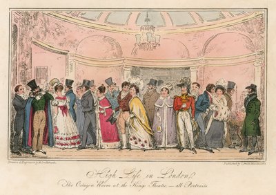 High Life of London: The Octagon Room at the Kings Theatre by Carl Georg Adolph Hasenpflug