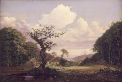 Landscape with View Towards Sjælsø Near Hørsholm by Carl Georg Scheuermann