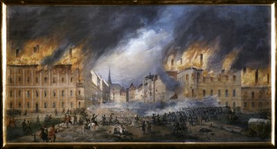 MARCH REVOLUTION: Battle at the Star Barricade in the Jagerzelle on October 28 by Carl Goebel