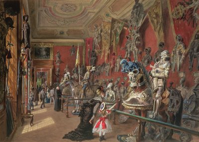 The second Armoury Room in the Ambraser Gallery of the Lower Belvedere by Carl Goebel