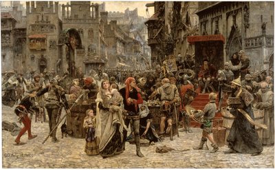 Valdemar Atterdag Holding Visby to Ransom, 1361 by Carl Gustaf Hellqvist