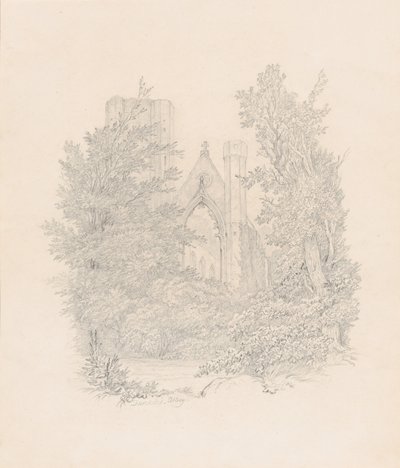 View of the West Facade of Dunkeld Cathedral by Carl Gustav Carus