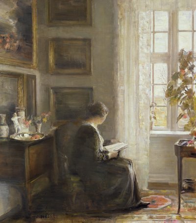 Reading by a Sunny Window by Carl Holsoe