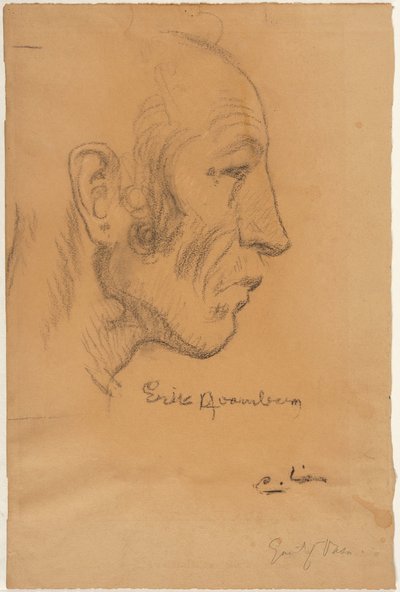 Male Profile Facing Right by Carl Larsson