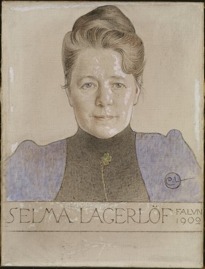 Portrait of the author Selma Lagerloef by Carl Larsson