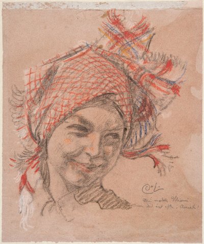 Study of a Head by Carl Larsson