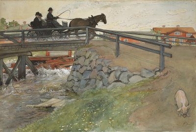 The Bridge, from A Home series, c.1895 by Carl Larsson