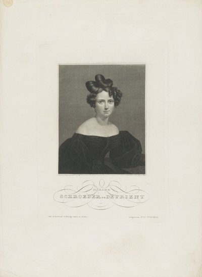 Portrait of the Opera Singer Wilhelmine Schröder-Devrient, c. 1840 by Carl Mayer