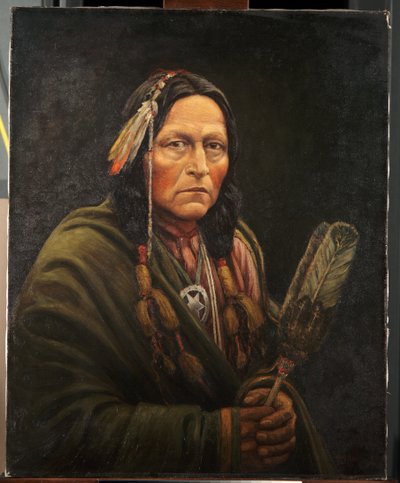Osage man, Bro-Ga-Hee-Ge by Carl Moon