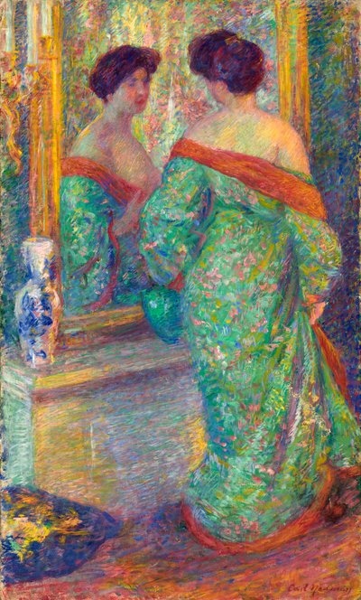 Lady Reflected in Mirror, before 1910 by Carl Newman