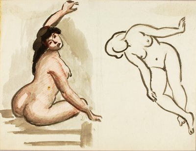 Two Female Nudes by Carl Newman