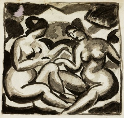 Two Female Nudes by Carl Newman